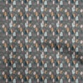 thumbnail image 1 of oneOone Georgette Viscose Dark Gray Fabric Tropical Craft Projects Decor Fabric Printed By The Yard 42 Inch Wide, 1 of 4