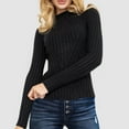 thumbnail image 2 of Womens Sweaters Sevevn Womens Turtleneck Sweaters Long Sleeve Ribbed Fitted Basic Layering Knit Tops, 2 of 6