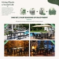 thumbnail image 5 of SERWALL 10-Piece Outdoor Dining Set with Umbrella, 75" HDPE All Weather Patio Table and Chairs, Black (umbrella base not included), 5 of 10