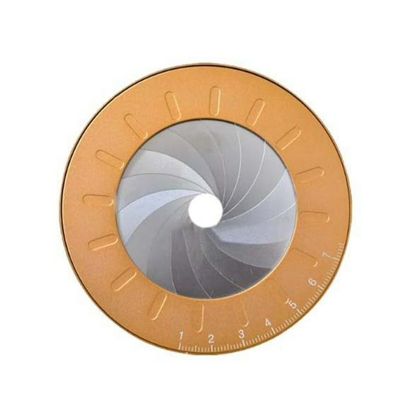 Circle Drawing Maker Stainless Steel Adjustable Round Circle Template Tool Ring Making Tool with Black Flannelette Bag for Drafting, 125 mm(Yellow)