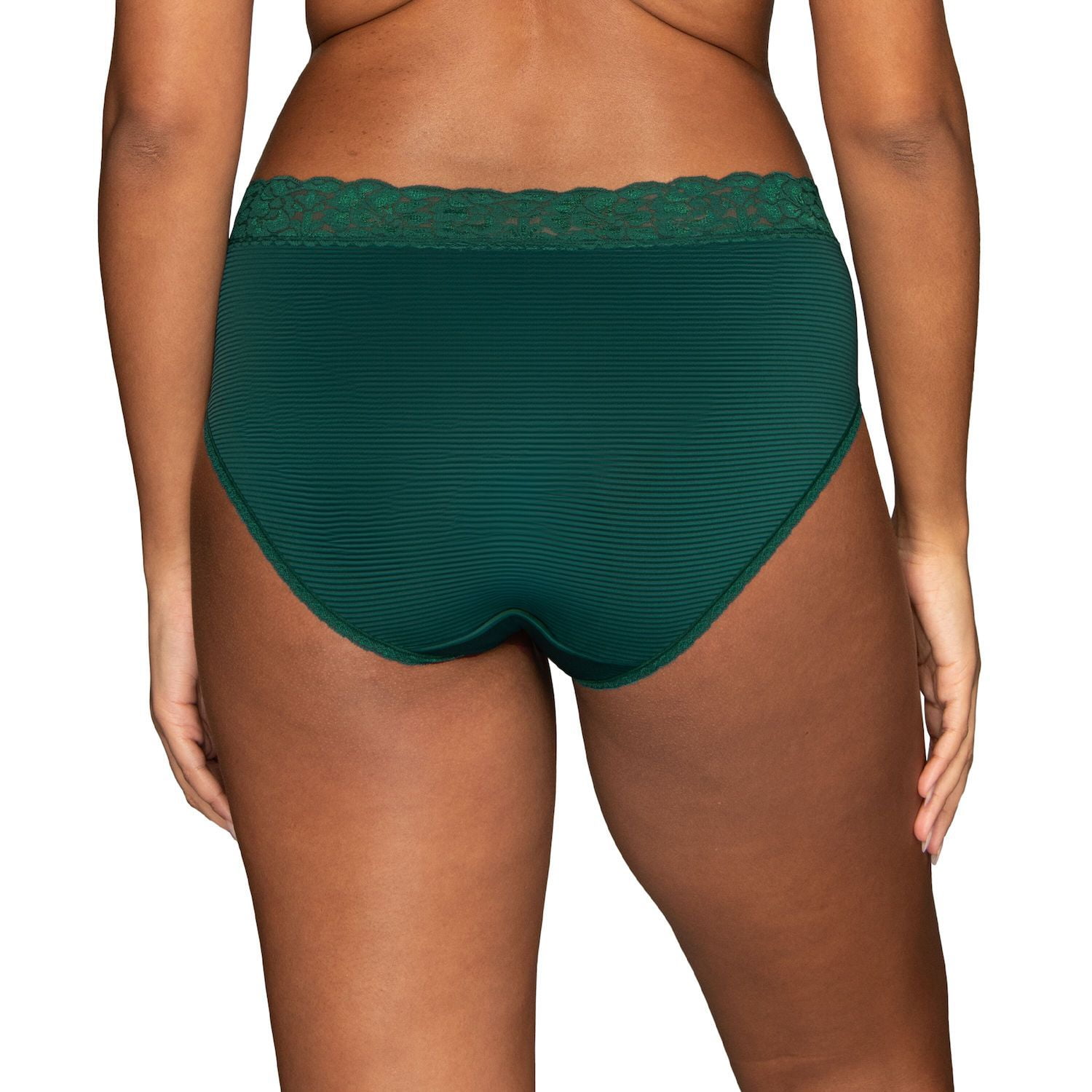Vanity Fair Lingerie Women's Underwear, Flattering Lace Hi-Cut Brief Panties, Sizes M - 2XL