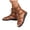 Brown, variant on Women's Fashion Studded Gladiator Sandals Lace Up Back Zipper Punk Flat High Top Cut out Casual Party Shoes Brown Size 8