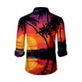 thumbnail image 3 of Hawaiian Mens Shirts Long Sleeve Button Down Aloha Shirt Tropical Summer Beach Shirts, 3 of 4