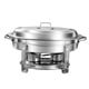 thumbnail image 2 of Juego de buffet con plato para calentar alimentos con tapa y soporte, juegos de calentadores de alimentos ovalados y de buffet con bandejas para, 2 of 9