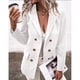 thumbnail image 4 of Chaqueta de traje de mujer chaqueta de mujer cómoda de color puro con solapa de botón de doble botonadura de manga larga para uso diario, 4 of 6
