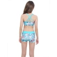 thumbnail image 2 of iEFiEL Kids Big Little Girls Floral Pattern Printed Swimwear Two Piece Tankini Set Bathing Suit Turquoise 6, 2 of 7