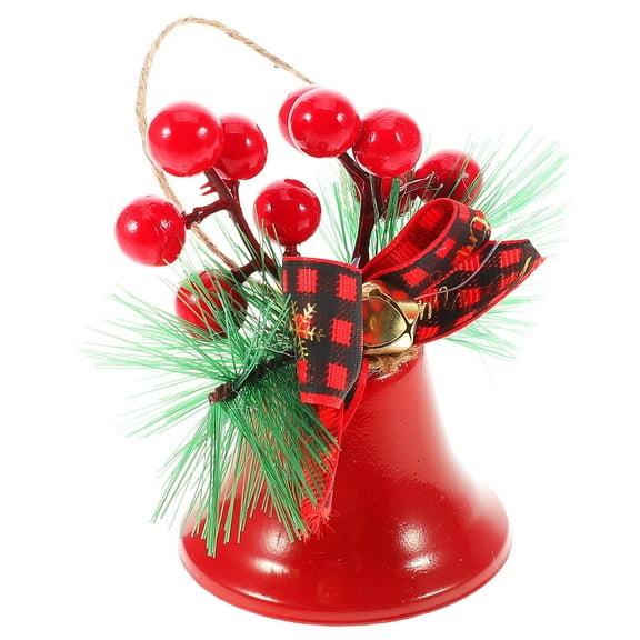 WHAMVOX Christmas Bells Metal Jingle Bells Vintage Bell Pendants With Berries Christmas Tree Hanging Ornament For New Year Christmas Holiday Decoration