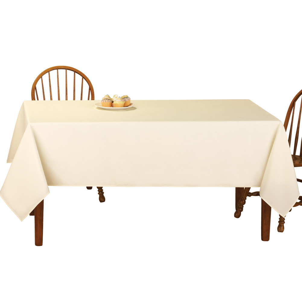Basic Solid Color Rectangular Tablecloth Linen, 60" W x 90" L Fits