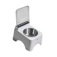 thumbnail image 4 of Comedero inclinado y elevado para gatos y perros, con protección para el cuello para gatos de interior. Tazón de acero inoxidable, 4 of 9