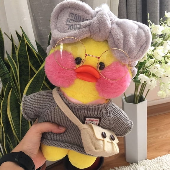 Lovely 20cm 30cm Lalafanfan Duck Kawaii Cute Mini Cafe Stuffed Animal Yellow Plush Toy DuduDuck For Christmas GiftChristmas Pillow - Cute Stuffed Animal Toy,Soft Plushies,Holiday Christmas Decoratio