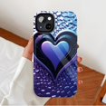 thumbnail image 2 of Heart Design Metallic Gradient Hexagonal Pattern iPhone Case, Stylish Protective Cover for Women Men, Compatible with iPhone 11/12/13/14/15/16 (Pro Max/Plus), 2 of 9