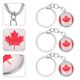 thumbnail image 3 of 3pcs National Flag Keychains Canada Key Rings Keychain Pendants Car Pendants, 3 of 4