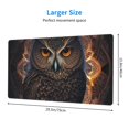 thumbnail image 2 of Bingfone Classical Style Brown Owl Large Gaming Mouse Pad,Extended Desk Mousepad with Stitched Edges,Non-Slip Base,Water Resist Keyboard Pad for Gamer, Office & Home, 29.5 x 16 in, 2 of 6