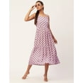 thumbnail image 3 of Moomaya Women's Printed Sleeveless Chic Dress, Square Neck, Strap Midi Dress, 3 of 8