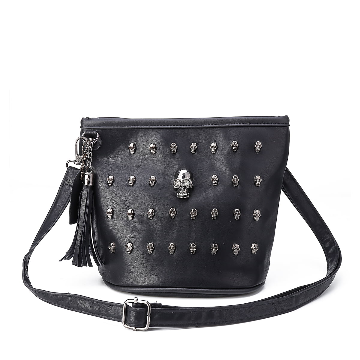 HALLOLURE - Women Skull Punk Goth Tassel Messenger Shoulder Bag ...