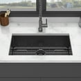 thumbnail image 5 of 30 Inch Undermount Kitchen Sink, 30”x18”x10” Black Kitchen Sink 16 Gauge 10 Inch Deep Single Bowl Kitchen Sink Basin, 5 of 7
