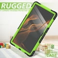 thumbnail image 6 of Dteck Heavy Case for Samsung Galaxy Tab S8 Ultra 2022 Tablet SM-X900/X906 with Built-in Screen Protector, Rugged Shockproof Kickstand Case with Shoulder Strap / Rotate Hand Strap,Green, 6 of 7