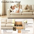 thumbnail image 5 of QuzyAor 71" Modular Loveseat Sofa, PU Leather 2-Seater Small Couch with Pillows, Water-Resistant for Apartment, Brown, 5 of 7