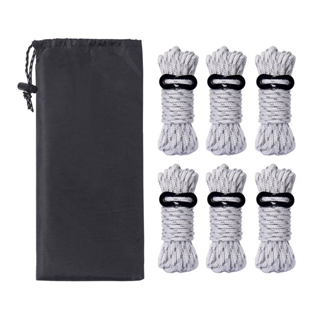 Pack Guylines Tent Cords Camp ajustador tensor para camping blanco Sunnimix Cuerda de tienda Guyline