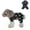 Black, variant on BT Bear Dog Warm Jumpsuit, Winter Flannel Dog Pajamas, Dog Cold Weather Coat Outfits, Anti-Shedding Bodysuit for Small Medium Dogs S(Leopard Print)