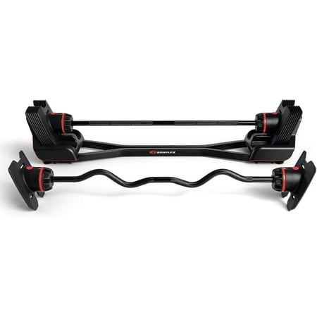 Bowflex SelectTech 2080 Barbell with Curl Bar, 20 to 80 lbs, Free 2-Month JRNY Membership