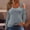 Blue, variant on Abomasnow Women's Tops Cold Shoulder Long Sleeve Shirts Casual Dressy Pullover Ribbed Shirt Tunic Top 2025 Fall Business Trendy Solid Color Shirt Outfits