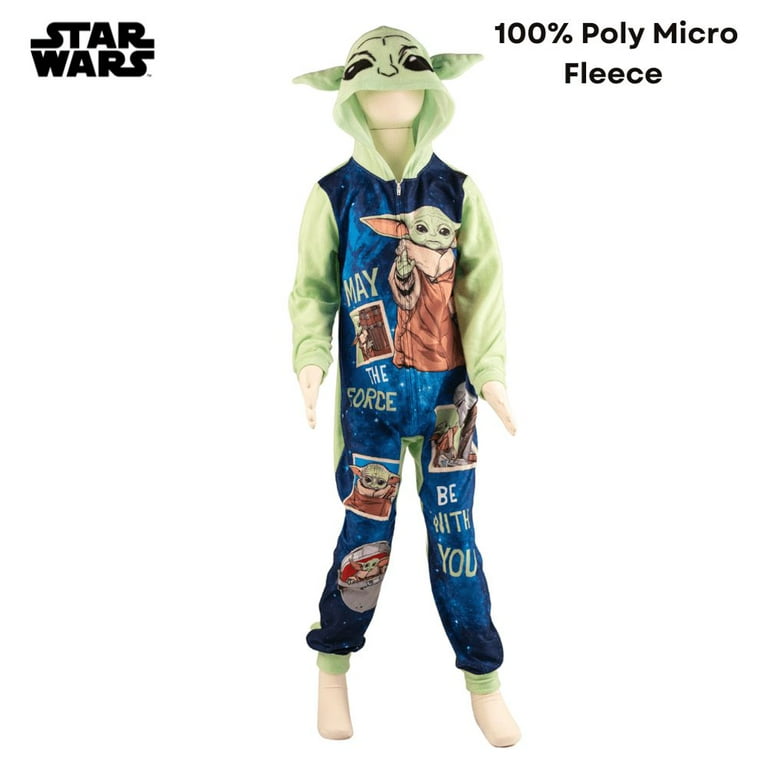 Star Wars Baby Yoda Boys Pajamas One Piece Hooded Yoda Blanket Sleeper