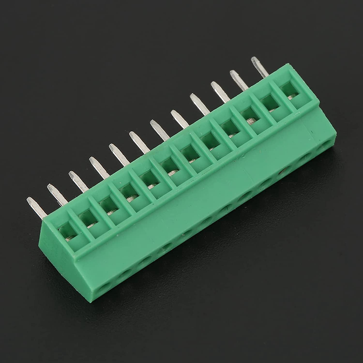 Gamvdout 12 Pin 2.54mm Pitch Green PCB Universal Screw Terminal Block Connector 10pcs Set and Terminal Block with high fire Retardant Performance Easy to Welding fulfill Your Demands