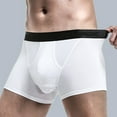 thumbnail image 2 of Vedolay Panties Mens Enhancing Briefs Front Opening Pouch Low Rise Tagless Underwear,White 4XL, 2 of 4