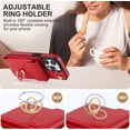 thumbnail image 2 of MYKOMI for iPhone 13 Pro Max Case 6.7 inch, Minimalist Wallet Case with Ring Kickstand and Shoulder Strap, Shockproof Stylish Protective Cover for iPhone 13 Pro Max, 2 of 6
