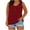 Red, variant on Nmnitkp Womens Crew Neck Plus Size Tank Tops Summer Button T Shirts Solid Color Sleeveless Henley Shirts Casual Loose Button Up Tees Tops L-4XL