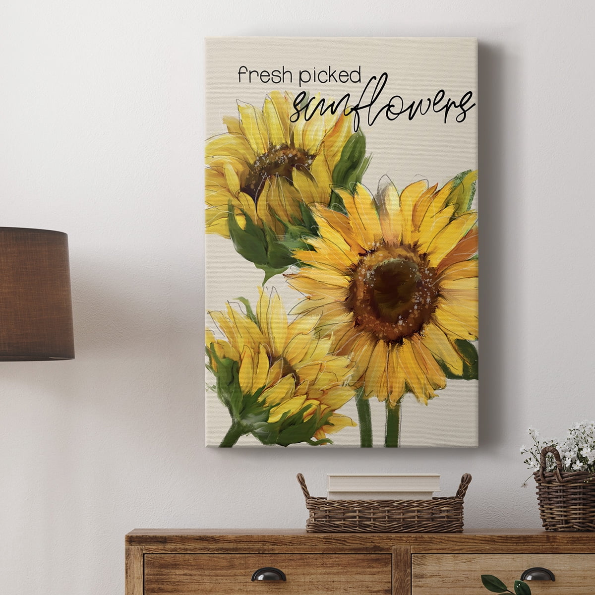 Fresh Picked Sunflowers Premium Gallery Wrapped Canvas - Ready to Hang