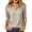 Beige, variant on VBVC Women's Cotton Collared V Neck Blouse, Ladies' 3/4 Sleeve Rolled Cuff Shirt, Casual Loose Fit Work Office Top For Women,Army Green,S-3XL