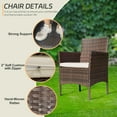 thumbnail image 2 of Tappio 4 PCS Outdoor Rattan Furniture Patio Conversation Set, Wicker Sofa Garden Conversation Bistro Sets for Yard, Pool or Backyard, Brown/Beige, 2 of 7