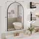 thumbnail image 3 of 30 x 40 pulgada arched wall mirror con arch metal frame - moderno bathroom vanity mirror para dormitorio o sala de estar (hanging o leaning, negra), 3 of 8