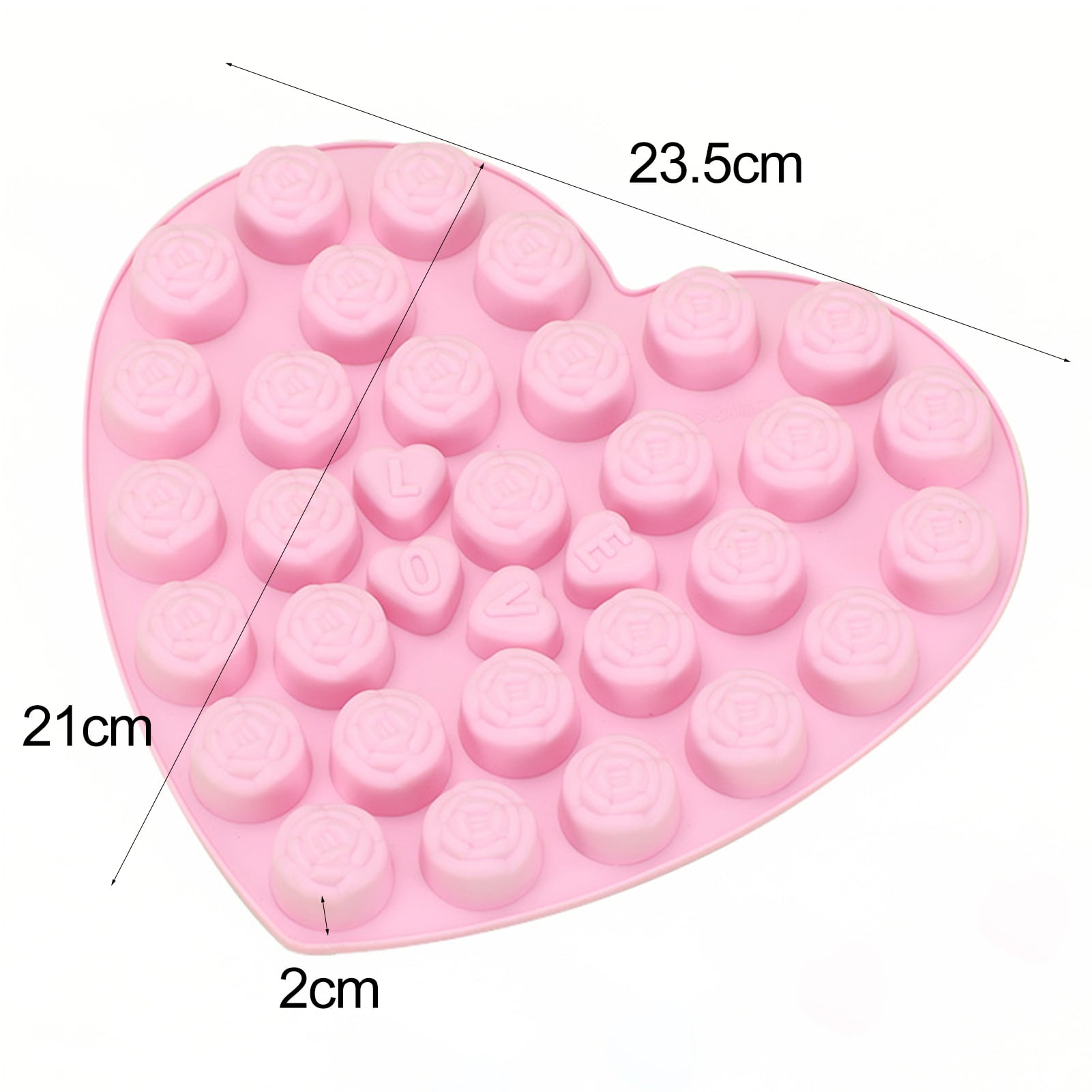 Genericaa 2 Pack Chocolate Silicone Molds Candy Mold, Rose Flower Shape Baking Mold Candy Molds BPA Free & Non-Stick Silicone Tray for Hard Candy Gummy Bomb