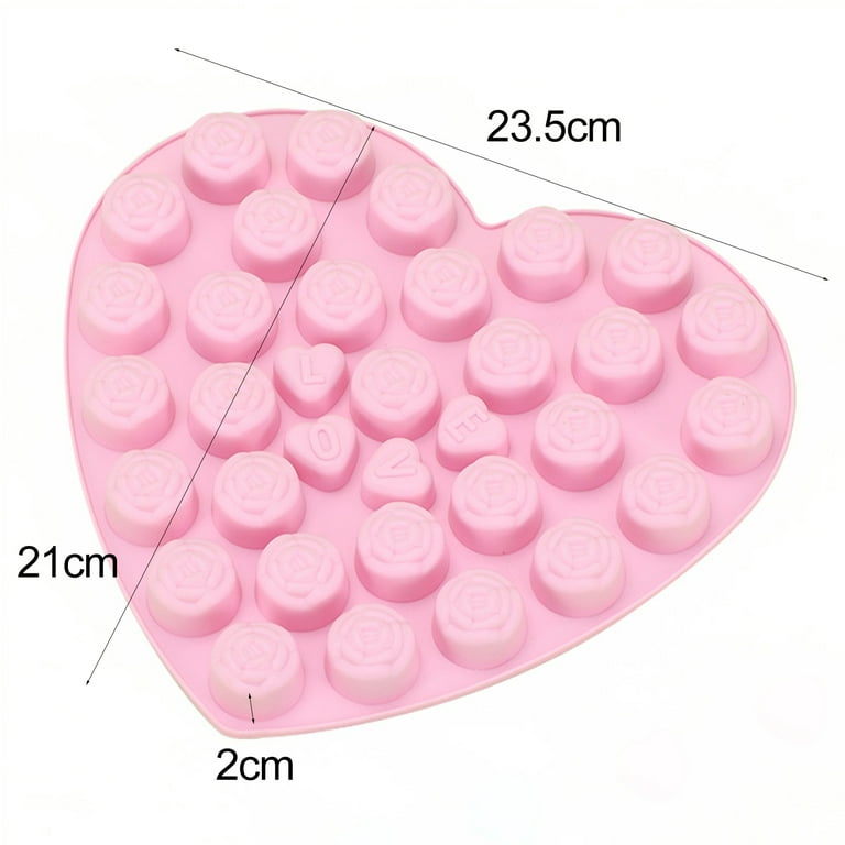 Silicone Rose Mold 2 Pack Large Rose Flower Soap Mold 6-Cavity Non-Stick  Chocolate Candy Molds Rose Cake Mold for Valentine's Day Chocolate, Mousse