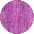 thumbnail image 1 of Ahgly Company Machine Washable Indoor Round Abstract Pink Modern Area Rugs, 6' Round, 1 of 4