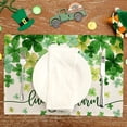 thumbnail image 5 of St. Patricks Day Placemats 12x18 Inch Set of 4 Lucky Charm Shamrocks Table mats Farmhouse Rustic Holiday Kitchen Dining Table Decoration for Indoor Outdoor Dinner Party Décor GP114-18, 5 of 5