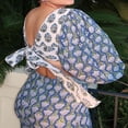 thumbnail image 4 of Robe Midi à Imprimé Floral Vintage avec Manches Longues pour Femme, 4 of 6