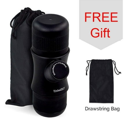Best Espresso Machine Under $200 Mini Espresso Maker Portable Compact Manual Coffee Maker Hand Operated Coffee Machine Cappuccino Quick Cold Brew Black ()