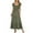 Army Green, variant on Kmdttou Women's Summer Casual Short Sleeve V Neck Smocked Elastic Waist Tiered A Line Maxi Dress With Pockets,Fashionable Casual Dresses for Women 2025