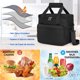 thumbnail image 2 of Bolsa de Almuerzo para Loncheras para Mujer y Hombre Tela Oxford Bolsa Almuerzo Impermeable Lunch Bag Negro, 2 of 4