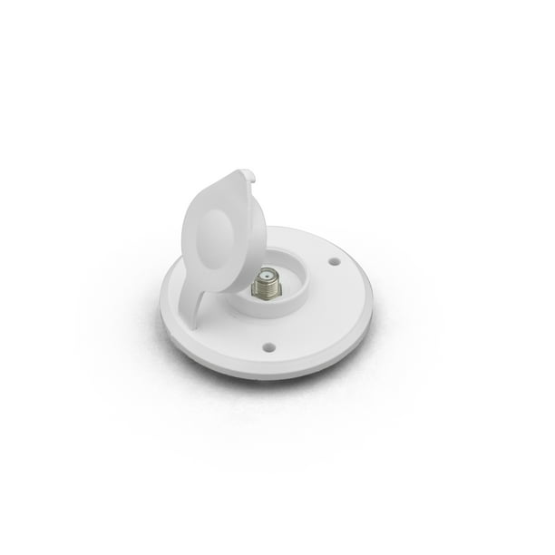 B Amp B Molders Rv Camper Coaxial Antenna Cable Tv Plate Large Jack Cover Polar White Pn 94320