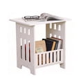 thumbnail image 7 of Small Side Table, 2-Tier End Table, Square Nightstand Couch Side Table for Living Room, Bedroom, Office, Bathroom, White, 7 of 7