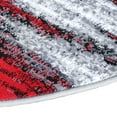 thumbnail image 6 of Masada Rugs Modern Contemporary Round Area Rug, Red Grey Black (5 Feet X 5 Feet) Round, 6 of 7