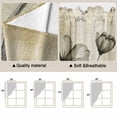 thumbnail image 3 of Yellow Beige Flower Kitchen Window Curtains, Swag Curtains Valance for Bedroom Living Room Bathroom, Farmhouse Shabby Chic Wildflower Rod Pocket Window Treatment Curtain Block Drapes 2 Panels 36"x45", 3 of 9