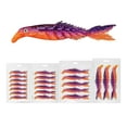 thumbnail image 1 of Mino Fish Road Ya Bicolore Multi Poisson Appât Souple Multicolore Multi Taille Ciseaux Queue de Poisson Appât Faux Appât Souple, 1 of 1