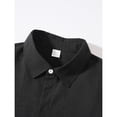 thumbnail image 5 of LTTVQM Men's Short Sleeve Casual Button Down Shirt Fashion Breathable Lightweigh 2026 Summer Shirt for Vacation Black M, 5 of 8