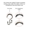 thumbnail image 6 of Utopia Alley Shower Hooks - Double Shower Curtain Rings for Bathroom - Rust Resistant Shower Curtain Hooks for Shower Curtain - Double Roller Shower Curtain Hooks - Set of 12, Oil Rubbed Bronze, 6 of 7